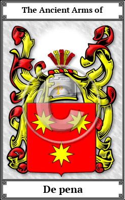 De pena Family Crest Download (JPG)  Book Plated - 150 DPI